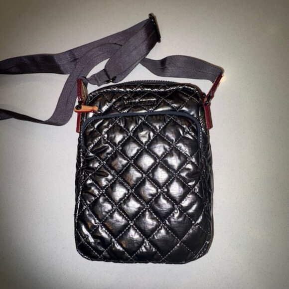MZ Wallace Metro Crossbody, Glossy Gunmetal, Like New - Picture 4 of 6